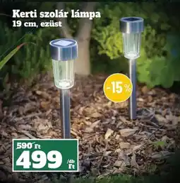 Family Diszkont Kerti szolár lámpa 19 cm, ezüst ajánlat