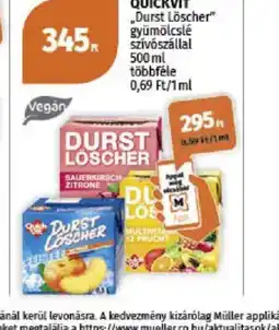 Müller Quickvit Durst Löscher ajánlat