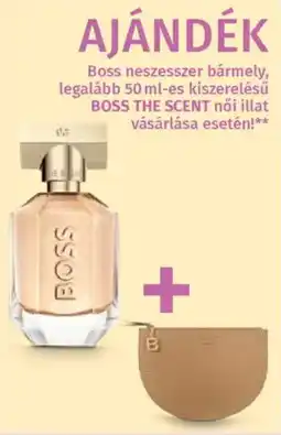 Müller Ajándék boss neszesszer bármely, legalább kiszerelésű boss the scent nőI illat vásárlása esetén! ajánlat