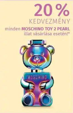 Müller minden Moschino Toy 2 Pearl illat vásárlása esetén! ajánlat