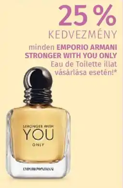 Müller minden Emporio Armani Stronger With You Only eau de toilette illat vásárlása esetén! ajánlat