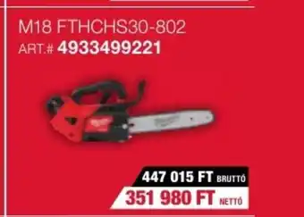 Milwaukeetool M18 FTHCHS30-802 ajánlat