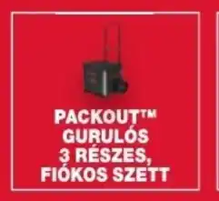 Milwaukeetool PACKOUT™M GURULÓS 3 RÉSZES, FIÓKOS SZETT ajánlat