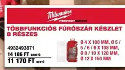 Milwaukeetool TÖBBFUNKCIÓS FÚRÓSZÁR KÉSZLET 8 RÉSZES ajánlat