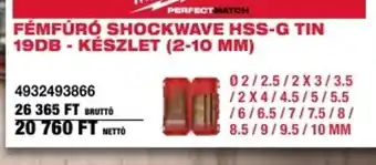 Milwaukeetool FÉMFÚRÓ SHOCKWAVE HSS-G TIN ajánlat