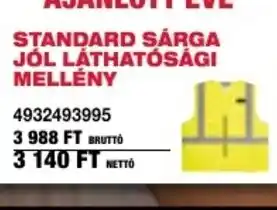 Milwaukeetool STANDARD SÁRGA JÓL LÁTHATÓSÁGI MELLÉNY ajánlat
