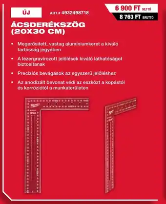 Milwaukeetool ÁCSDERÉKSZÖG ajánlat