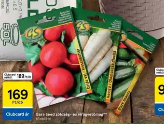 Tesco Gara Seed zöldség- és virágvetőmag ajánlat