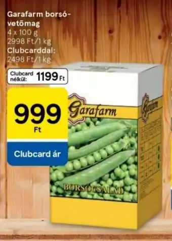 Tesco Garafarm borsó- vetőmag ajánlat