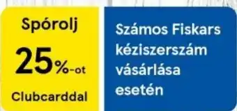 Tesco számos Fiskars kéziszerszám vásárlása esetén ajánlat