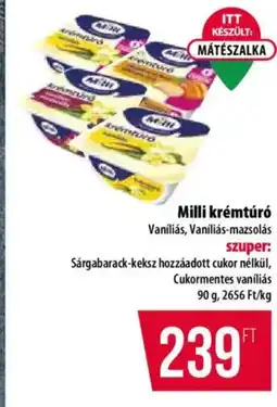 Coop Milli krémtúró Vaníliás, Vaníliás-mazsolás ajánlat