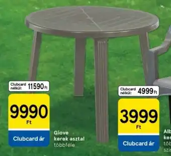 Tesco Giove kerek asztal ajánlat