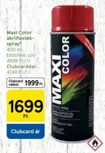 Tesco Maxi Color akrilfesték- spray ajánlat