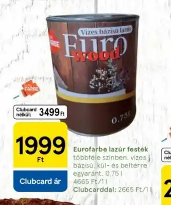 Tesco Eurofarbe lazúr festék ajánlat