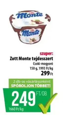 Coop Zott Monte tejdesszert ajánlat