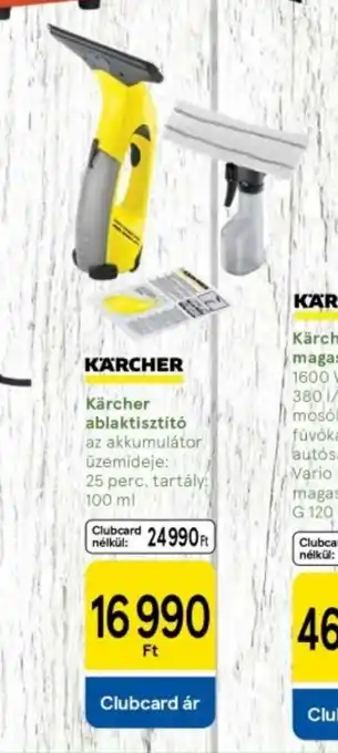 Tesco Kärcher ablaktisztító ajánlat