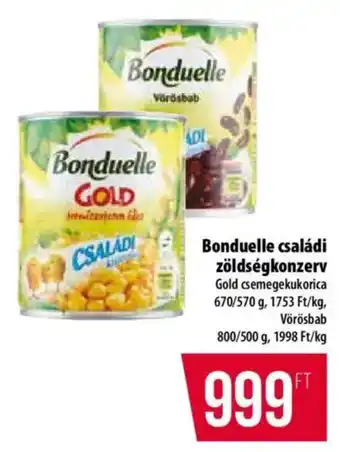 Coop Bonduelle családi zöldségkonzerv ajánlat