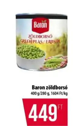 Coop Baron zöldborsó ajánlat