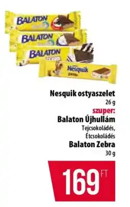 Coop Nesquik ostyaszelet, balaton újhullám, balaton zebra ajánlat