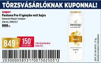 Coop Pantene Pro-V igénybe vett hajra ajánlat