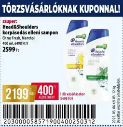 Coop Head&Shoulders korpásodás elleni sampon ajánlat