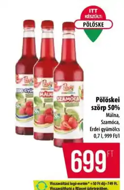 Coop Pölöskei szörp 50% ajánlat