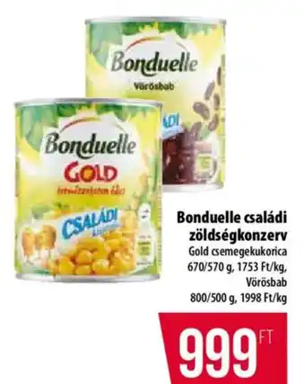 Coop Bonduelle családi zöldségkonzerv ajánlat