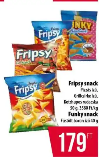 Coop Fripsy snack Pizzás ízű, Grillcsirke ízű, ajánlat