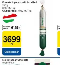 Tesco Kometa liányc szeletelt szalámi ajánlat