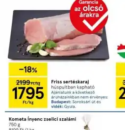 Tesco Friss sertéskaraj ajánlat