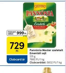 Tesco Pannnia Mester szeletelt Emmentáli sajt ajánlat