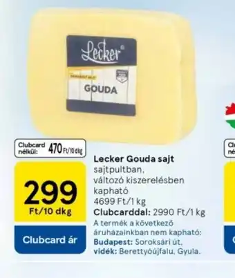 Tesco Lecker Gouda sajt ajánlat