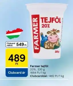 Tesco Farmer tejföl 20% ajánlat