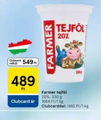 Tesco Farmer tejföl 20% ajánlat