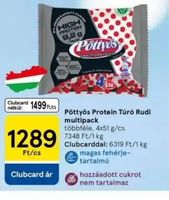 Tesco Pöttyös Protein Túr Rudi Multipack ajánlat