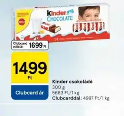 Tesco Kinder csokoládé ajánlat