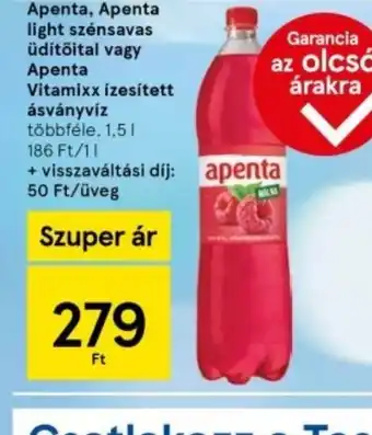 Tesco Apenta light szénsavas üdítőital ajánlat