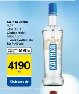 Tesco Kalinka vodka ajánlat