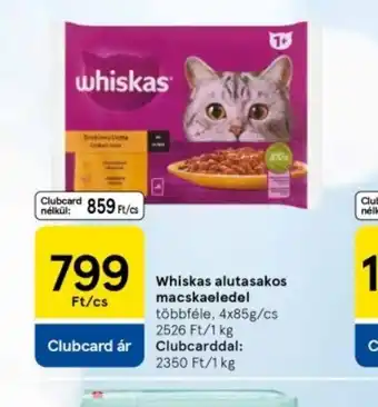 Tesco Whiskas alutasakos macskaeledel ajánlat