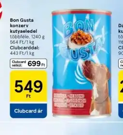 Tesco Bon Gusta Konzerv Kutyaeledel ajánlat