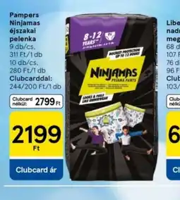 Tesco Pampers Ninjamas éjszakai pelenka ajánlat