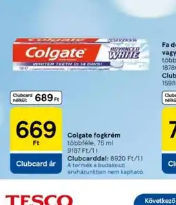 Tesco Colgate fogkrém ajánlat