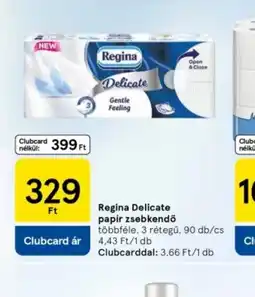 Tesco Regina Delicate papír zsebkendő ajánlat