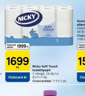 Tesco Nicky Soft Touch Toalettpapír ajánlat