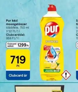 Tesco Pur kézi mosogatszer ajánlat