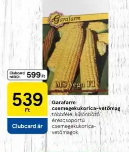 Tesco Garafarm csemegekukorica-vetőmag ajánlat