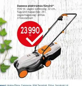 Tesco Daewoo elektromos fűnyír ajánlat