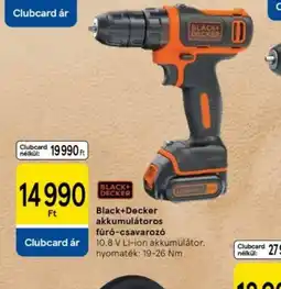 Tesco Black+Decker Akkumulátoros fúr-csavaroz ajánlat