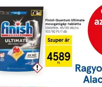 Tesco Finish Quantum Ultimate mosogatgép-tabletta ajánlat