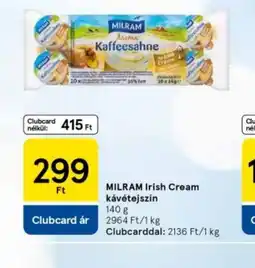 Tesco Milram Irish Cream Kávétejszín ajánlat